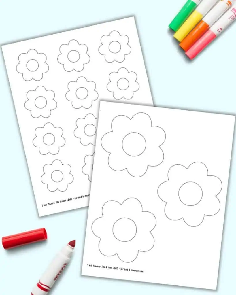 printable flower template cut out