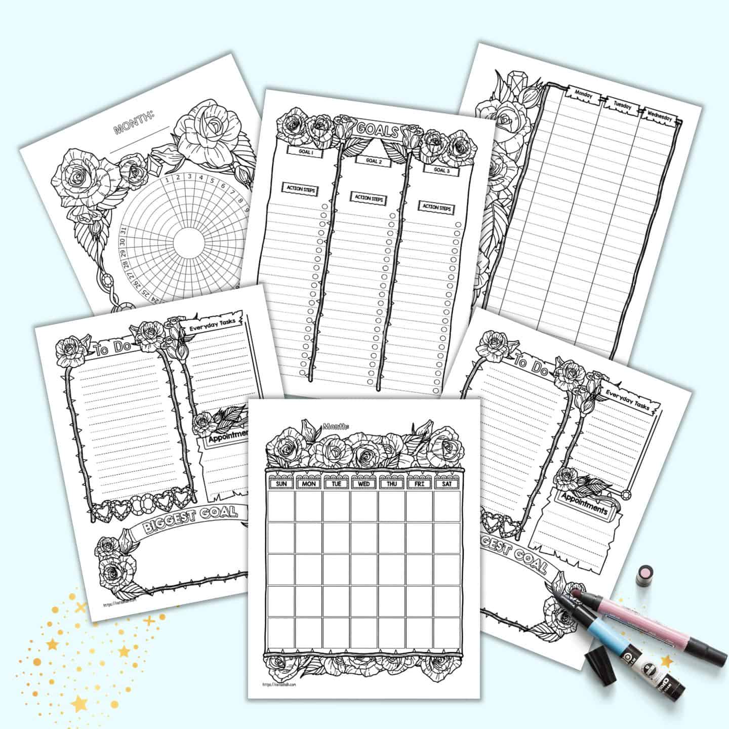 free-printable-rose-themed-bujo-planner-printables-the-artisan-life