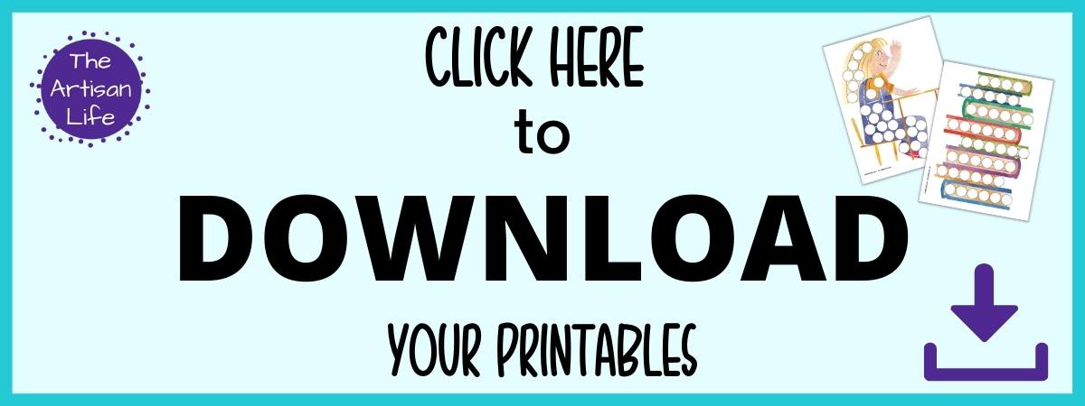 Click here to download your free printable (back to school dot marker pages)