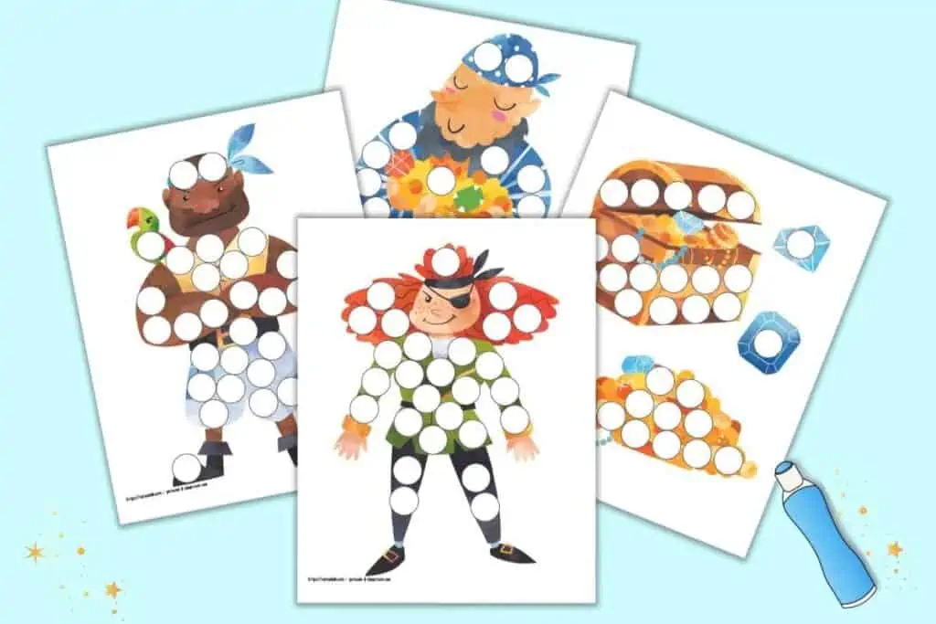 Sorting by size: big & Small activity worksheet - Pirate theme 