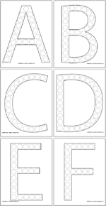Free Printable Uppercase Alphabet Dot Marker Coloring Pages - The ...
