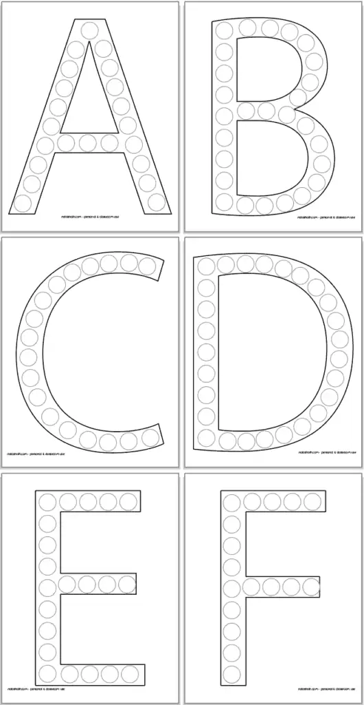 Circle Polka Dot Letters Upper Case, PDF