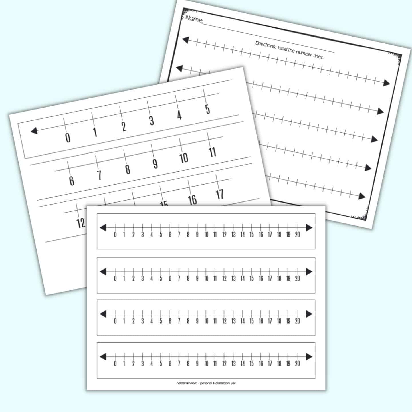 Printable 0 20 Number Line The Artisan Life