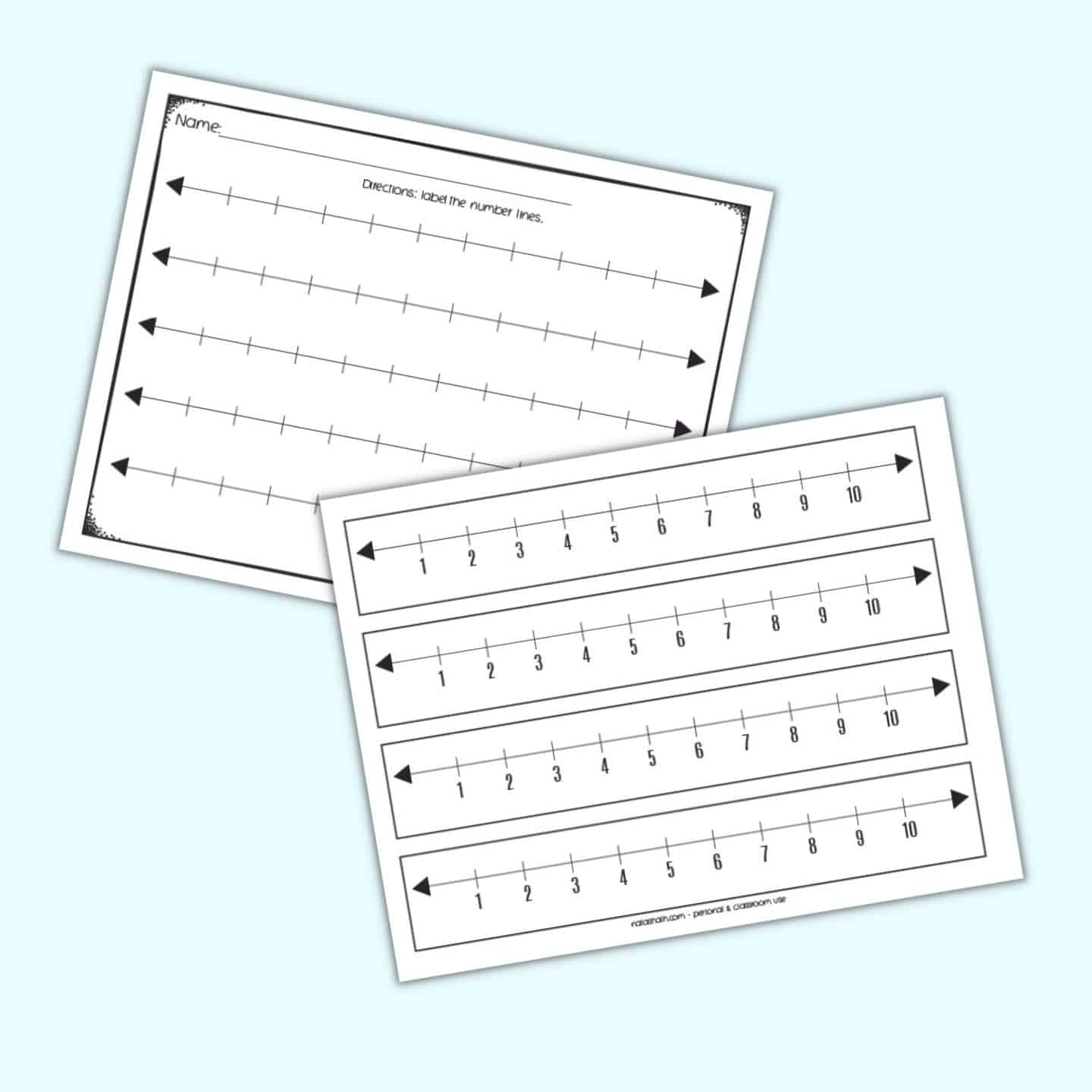 Free Printable 1 10 Number Lines The Artisan Life