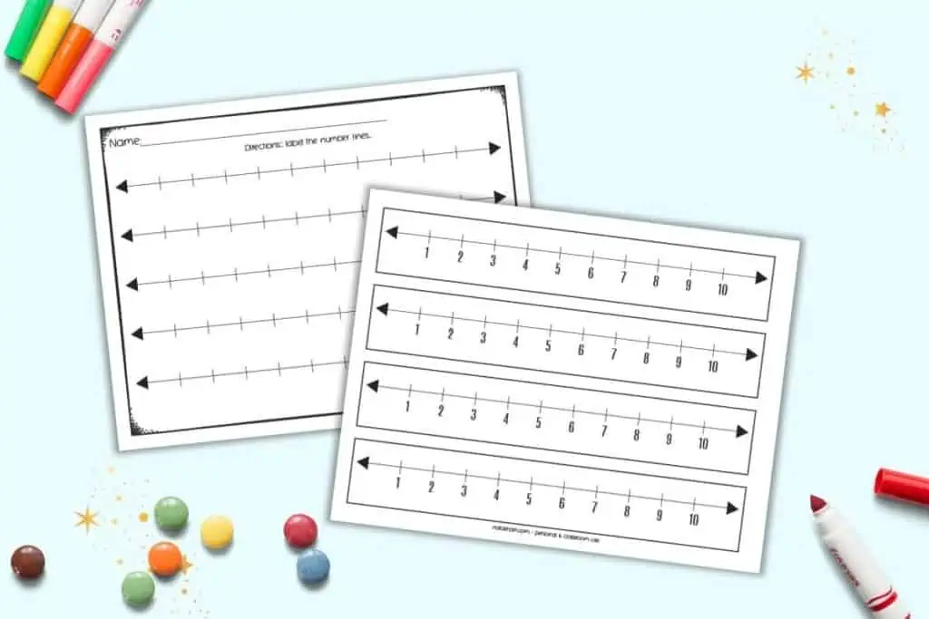Free Printable 1 10 Number Lines The Artisan Life