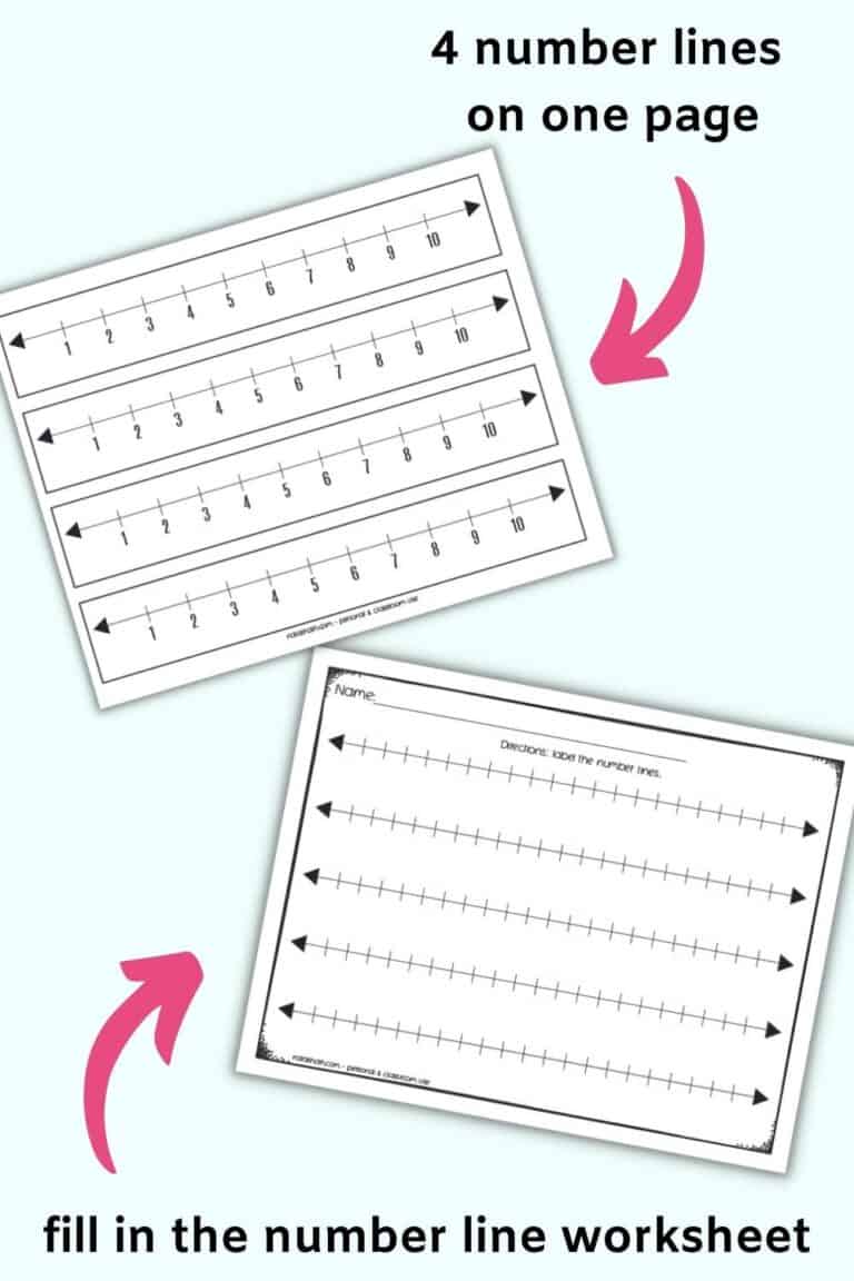 Free Printable 1-10 Number Lines - The Artisan Life