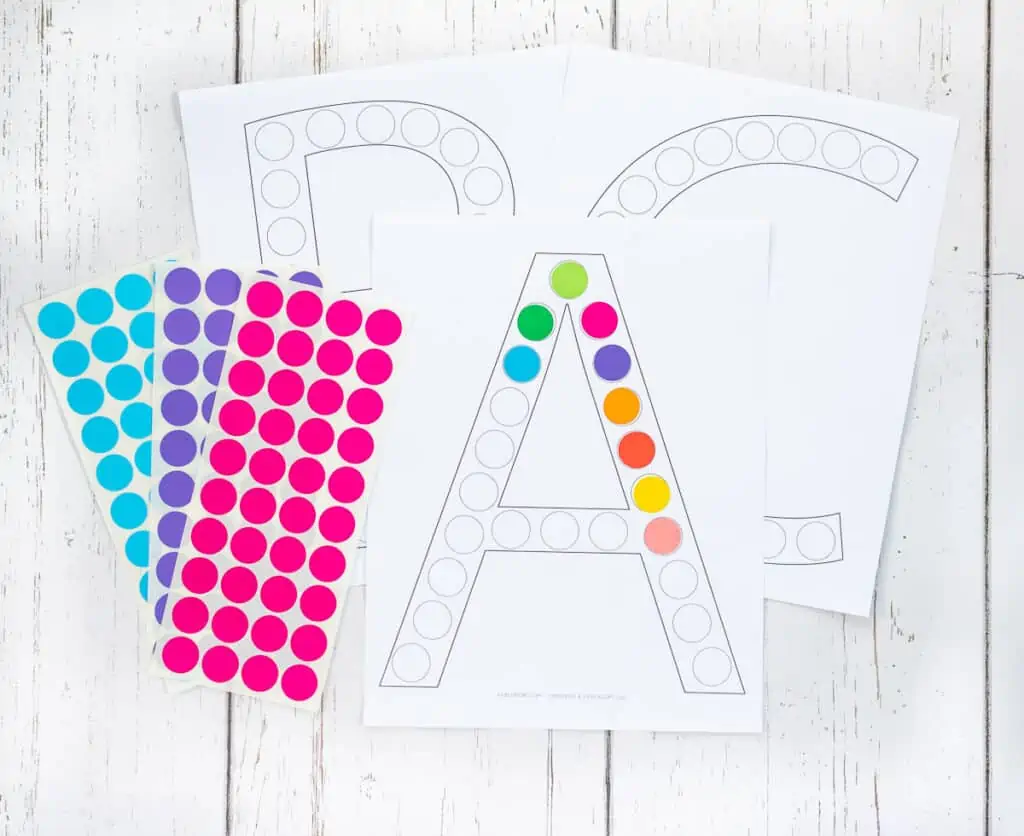 free printable uppercase alphabet dot marker coloring pages the artisan life
