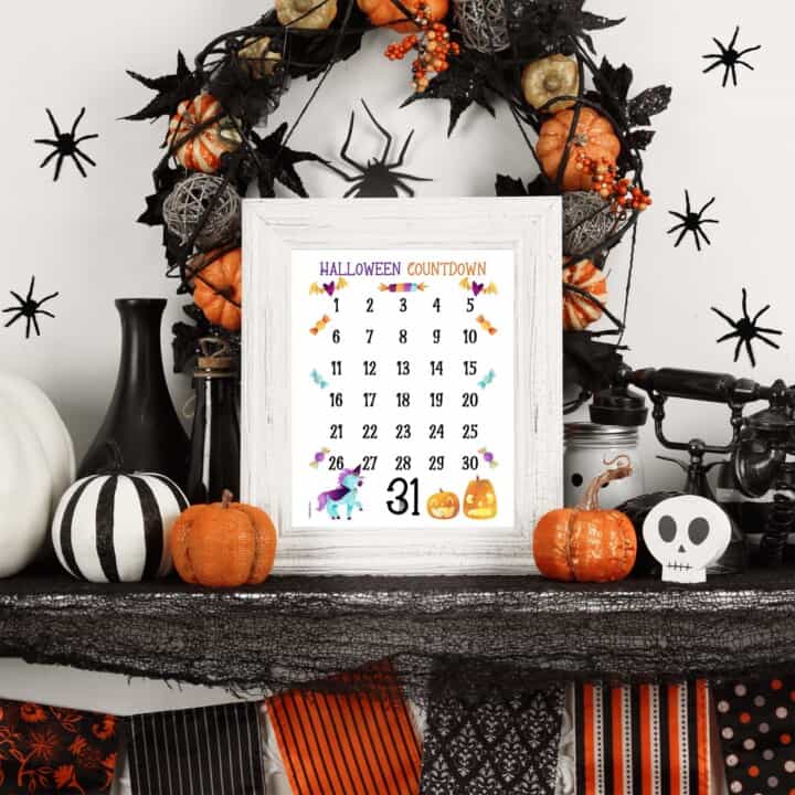 Free Printable Halloween Countdown Calendar - The Artisan Life