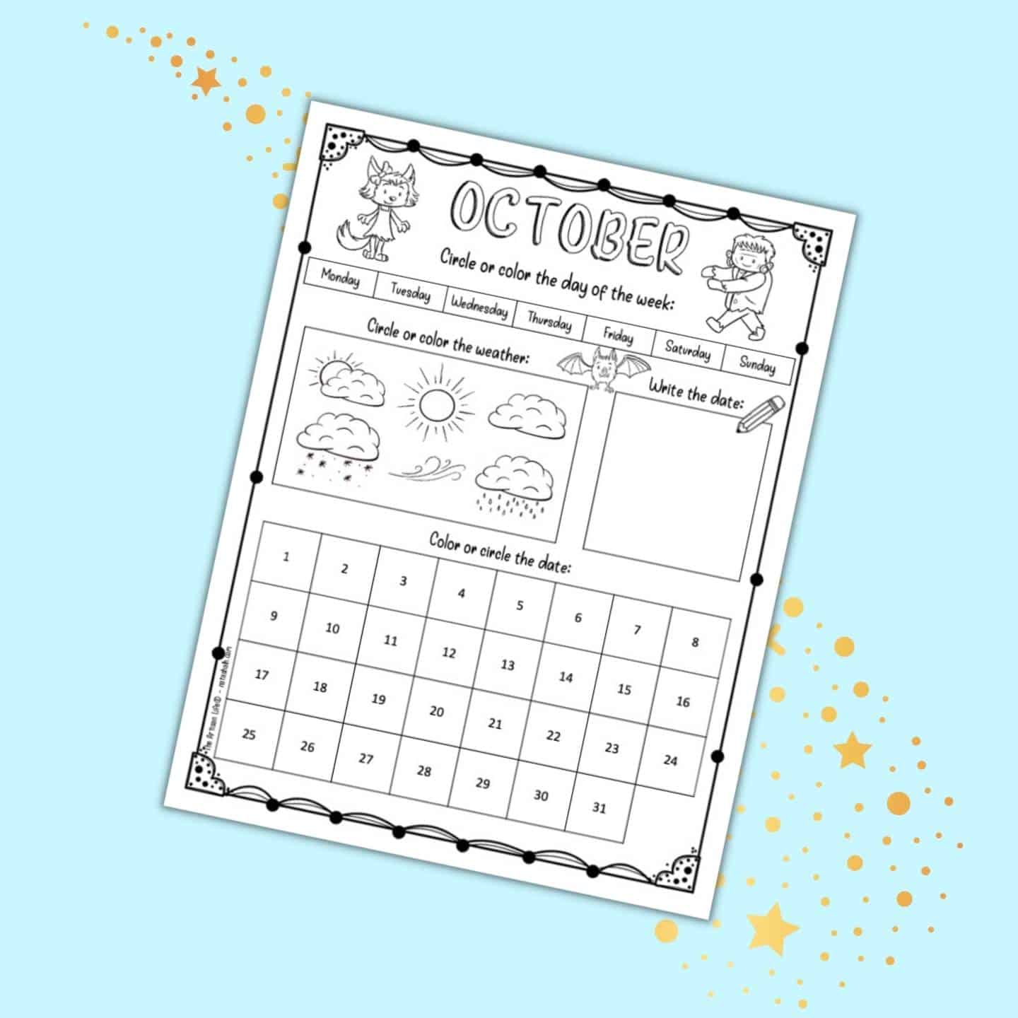 free-printable-october-calendar-worksheet-for-kids-the-artisan-life