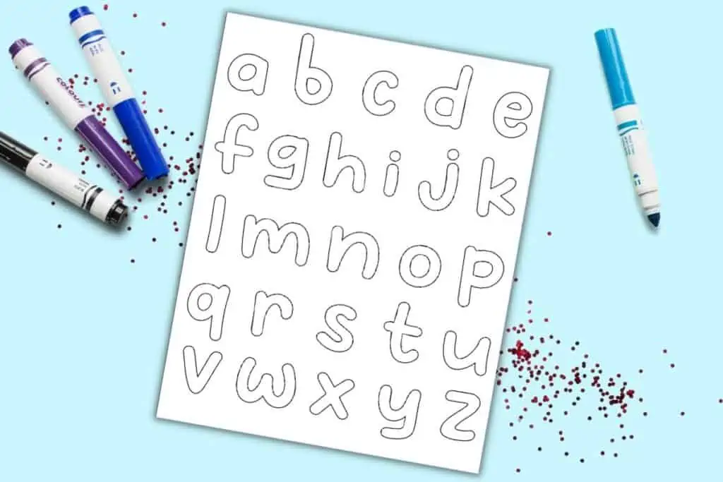 Free Printable Lowercase Bubble Letters Alphabet The Artisan Life