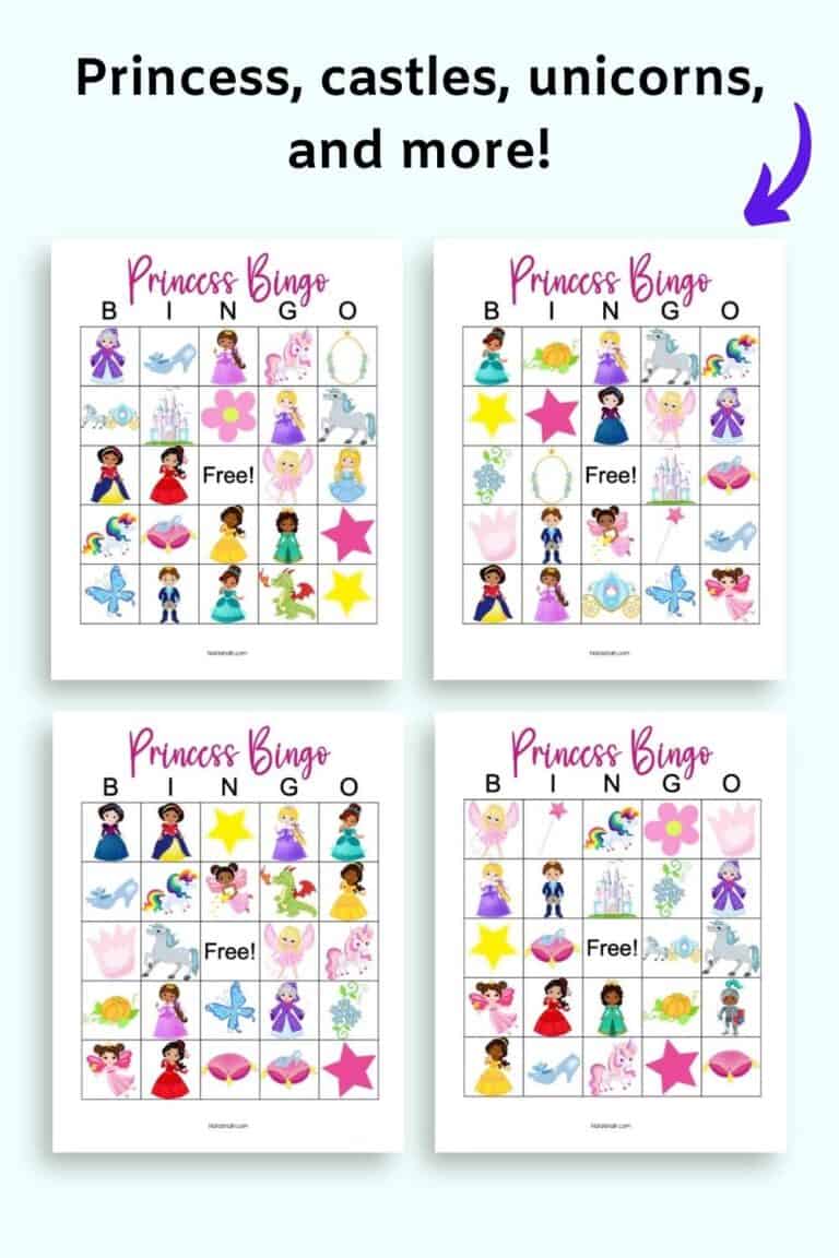 Printable Princess Bingo - The Artisan Life