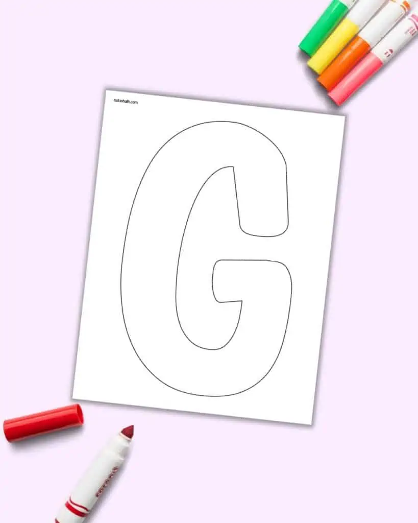 A preview of an uppercase letter G bubble letter
