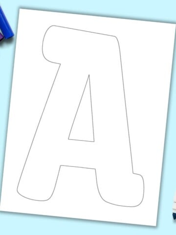 a large uppercase bubble letter a printable