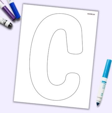 Free Printable Bubble Uppercase Letter A - The Artisan Life