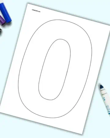 A large uppercase bubble letter O printable