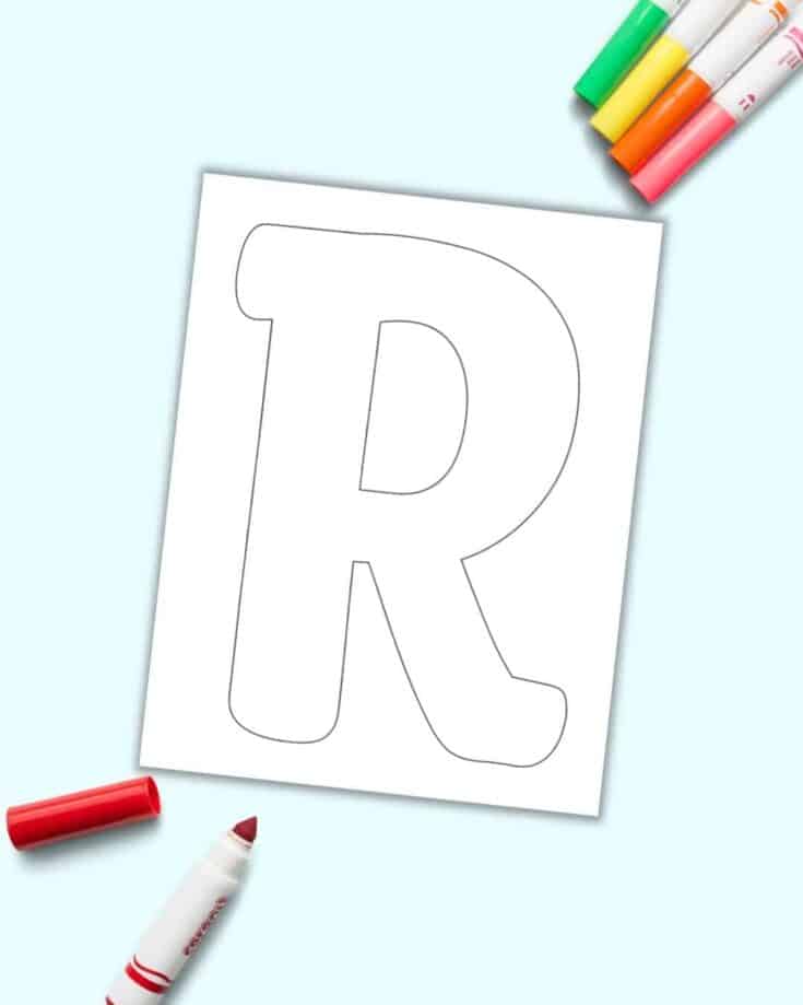 Free Printable Bubble Uppercase Letter R - The Artisan Life