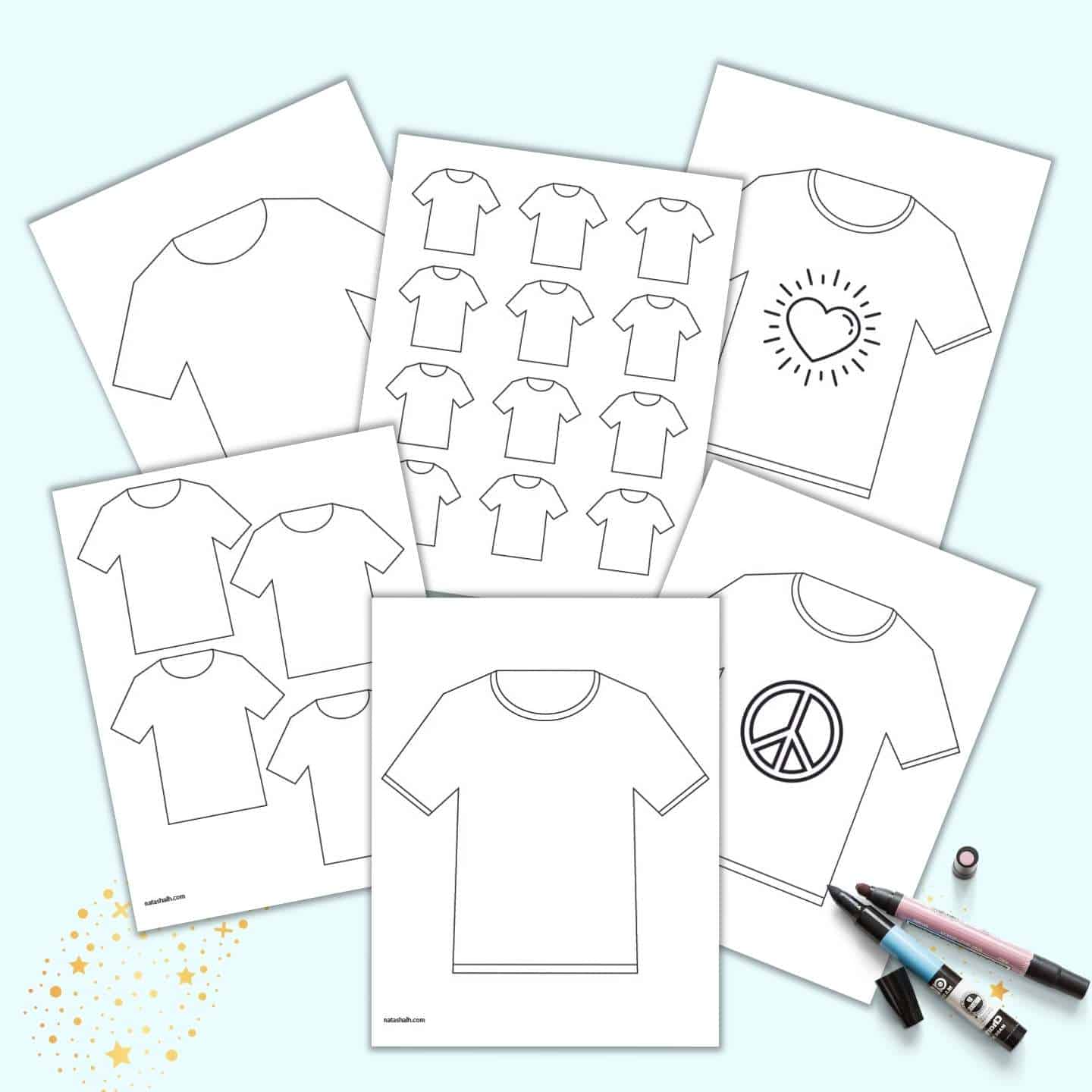 Free Printable White T Shirt Template blank T shirt Coloring Pages