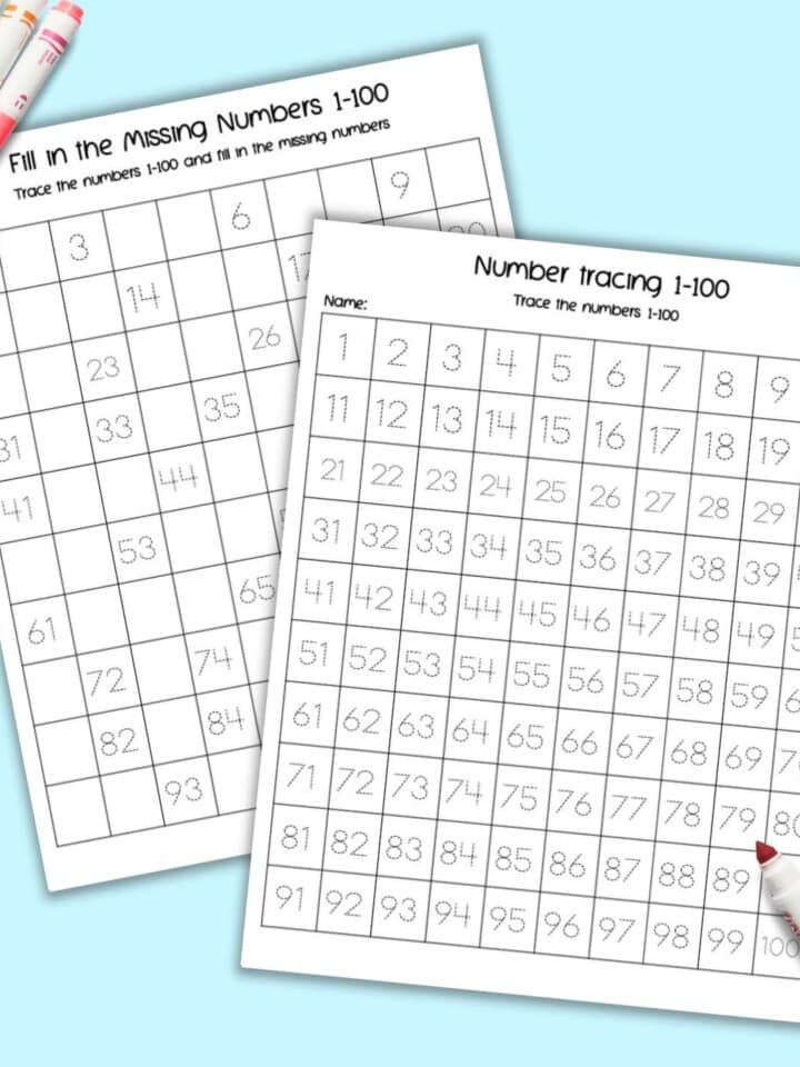 number tracing worksheets Archives - The Artisan Life