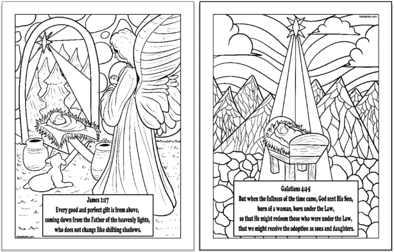 Nativity Coloring Pages (free printable Nativity coloring pages for ...