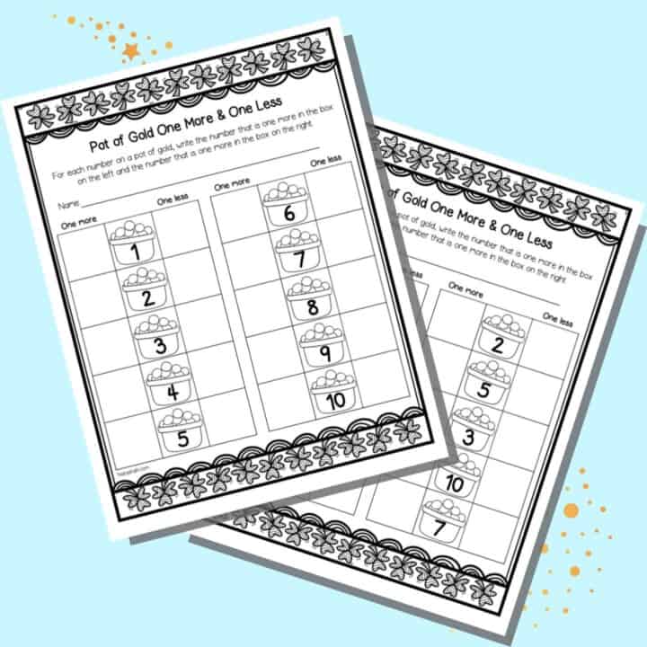 Free Printable March Cut and Paste Worksheet - The Artisan Life