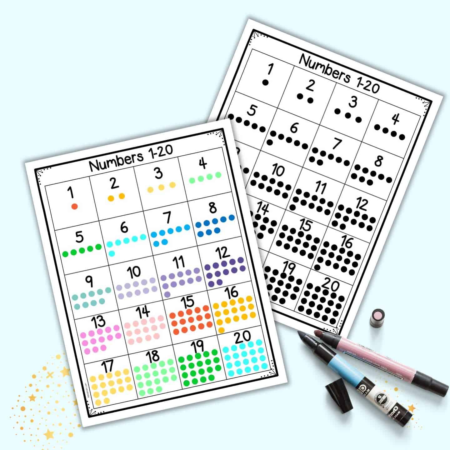 Number Cards 1-20  Printable numbers, Large printable numbers, Printable  calendar numbers