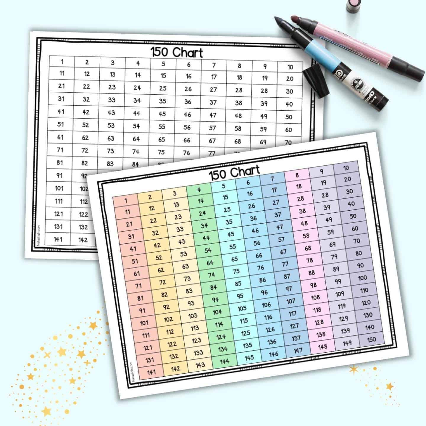 150 Chart Printable Free