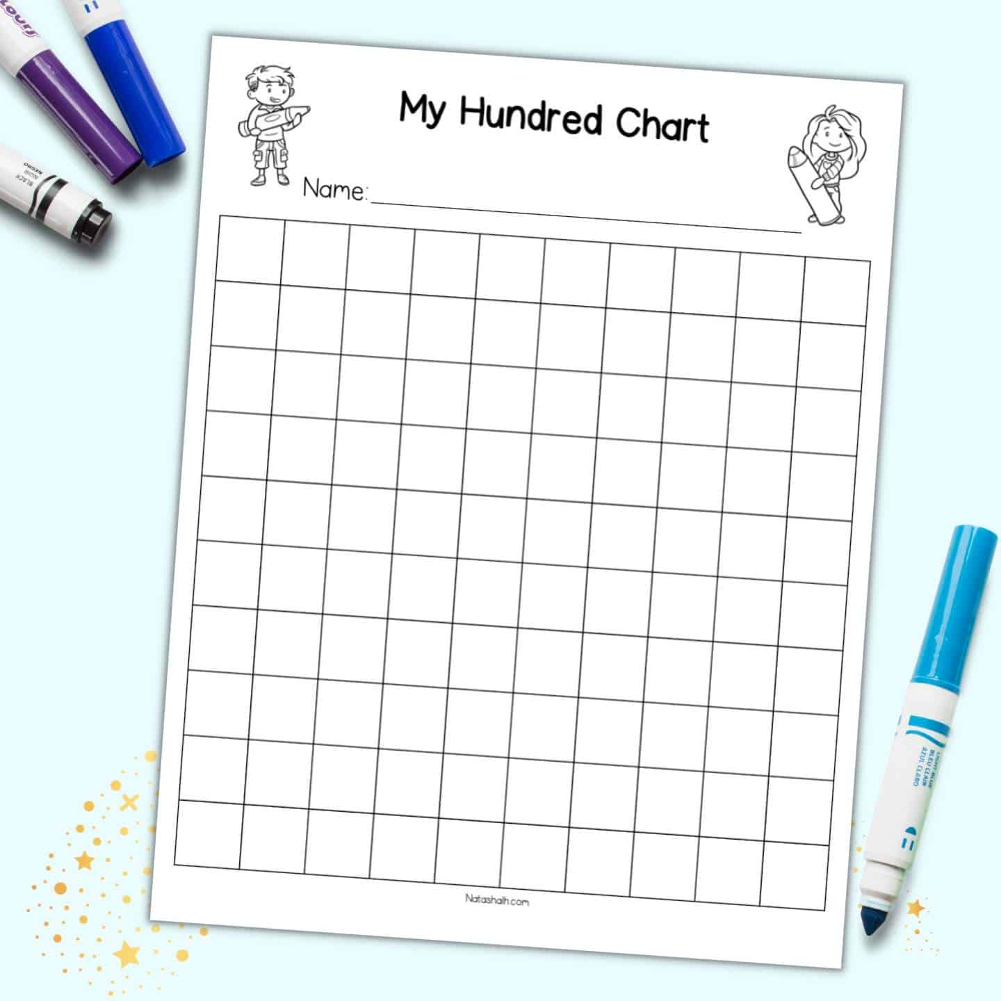 100 by 100 Blank Graph Paper - Have Fun Teaching