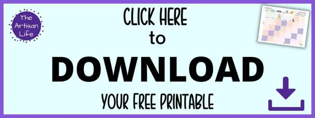 Text "click here to download your free printable" (April 2023 dated calendar)