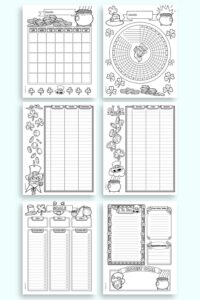 Free Printable Leprechaun Bujo Planner Pages - The Artisan Life