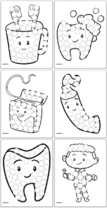 Free Printable Dental Health Dot Marker Coloring Pages - The Artisan Life