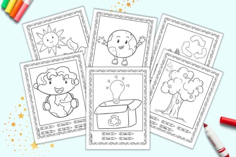 Free Printable Color by Number - Earth Day - The Artisan Life