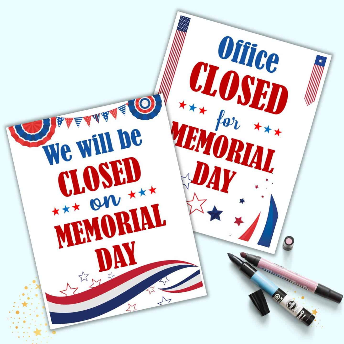 Closed For Memorial Day Sign 2022 Free Printable