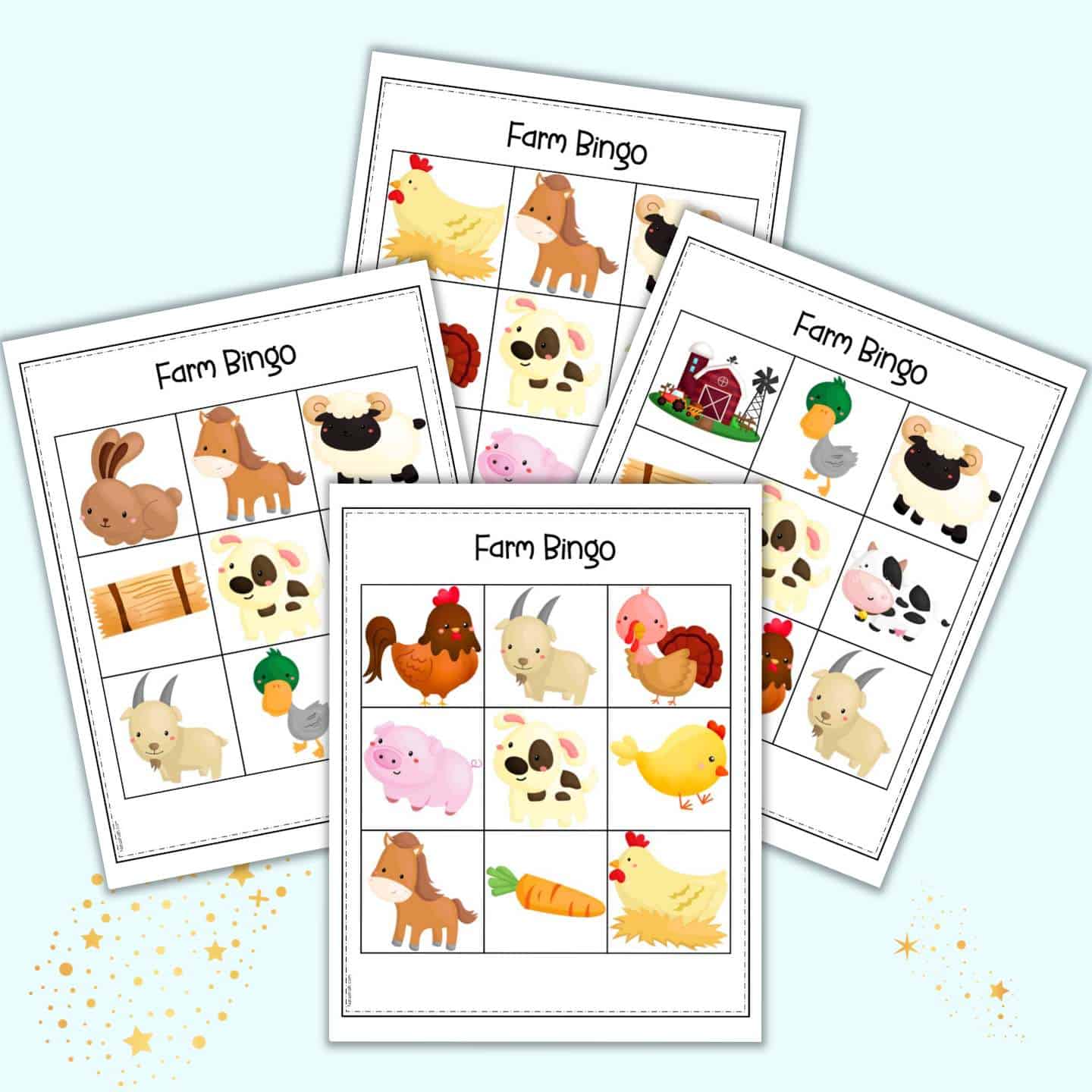 Free Printable Farm Animal Bingo The Artisan Life