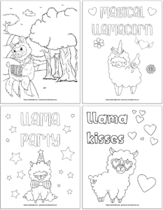 Ridiculously Cute Llama Coloring Pages (for kids & teens) - The Artisan ...