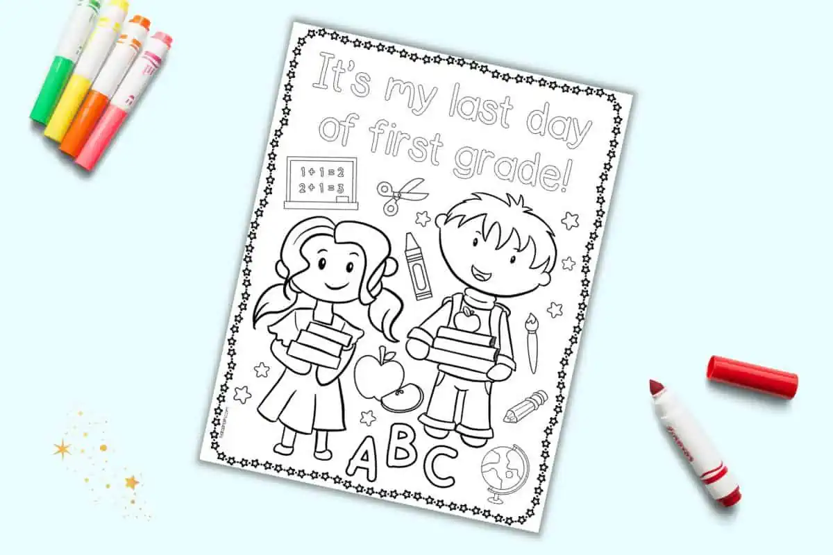 my first day of school coloring pages