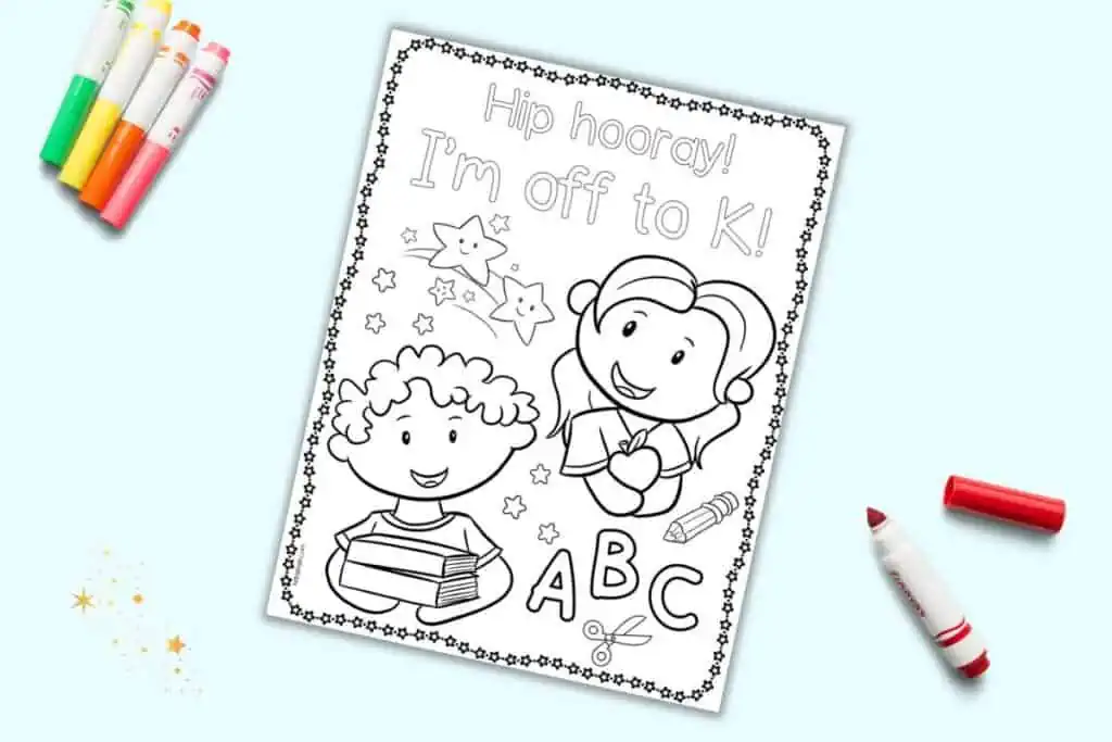 Free Printable Last Day Of Pre K Coloring Page The Artisan Life