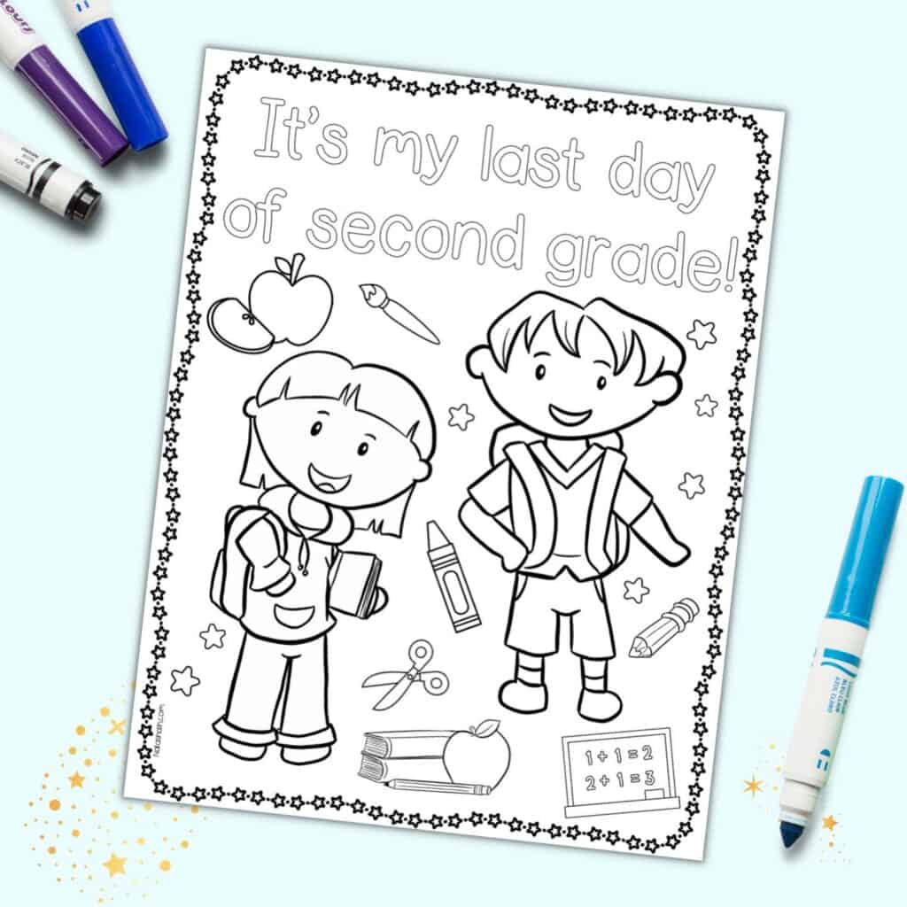 Last Day of School Coloring Pages - The Artisan Life