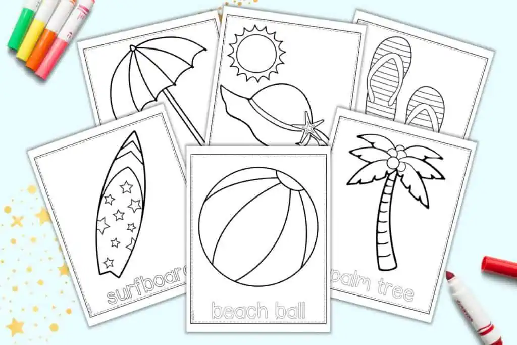 free printable beach coloring pages