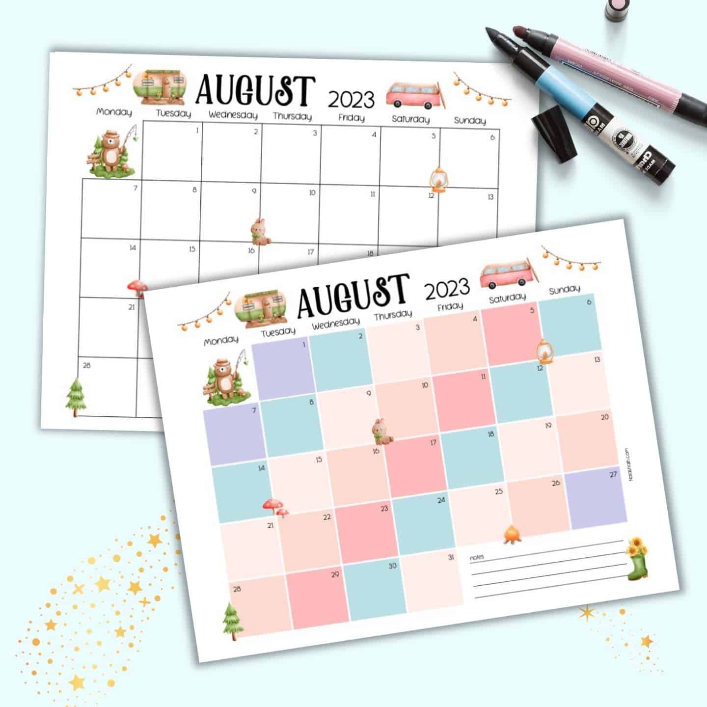 Free Printable August Calendar For 2023 The Artisan Life