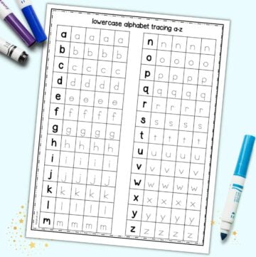 Free Printable Tracing Lowercase Letters Worksheet - The Artisan Life