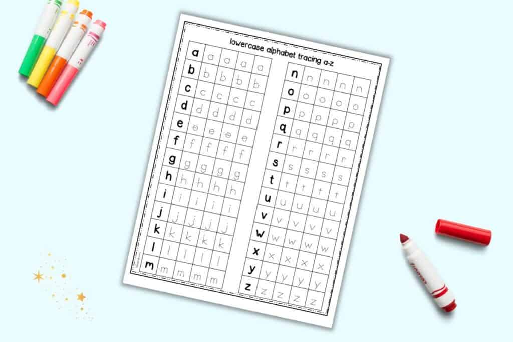 Free Printable Tracing Lowercase Letters Worksheet The Artisan Life