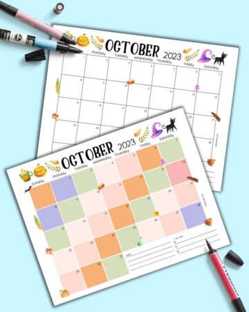 Free October Calendar Printable for 2024 The Artisan Life Free October Calendar Printable for 2024 The Artisan Life