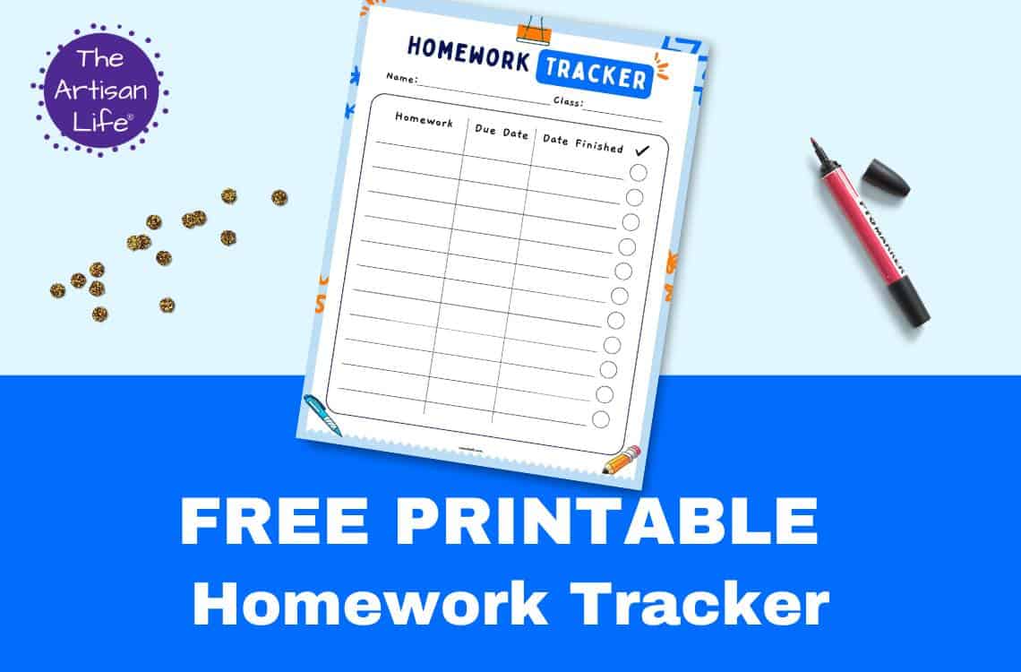 Student Homework Planner | Weekly School Assignment Tracker | Study Log  Schedule | 8.5x11in | Letter Size | Instant Download Printable PDF