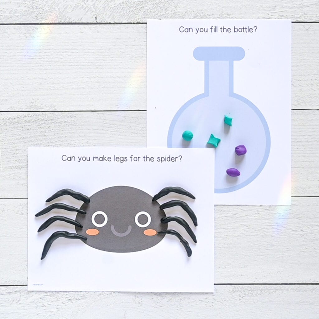 Halloween Spider Play Dough - Play and Learn Every Day
