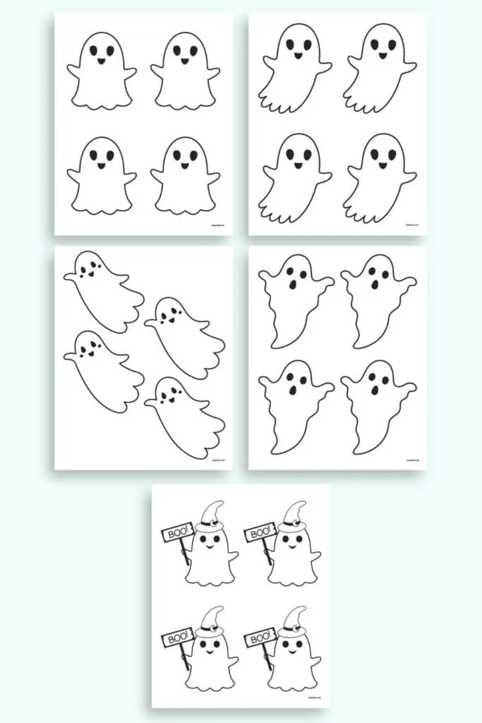 Free Halloween Ghost Printable Templates - The Artisan Life