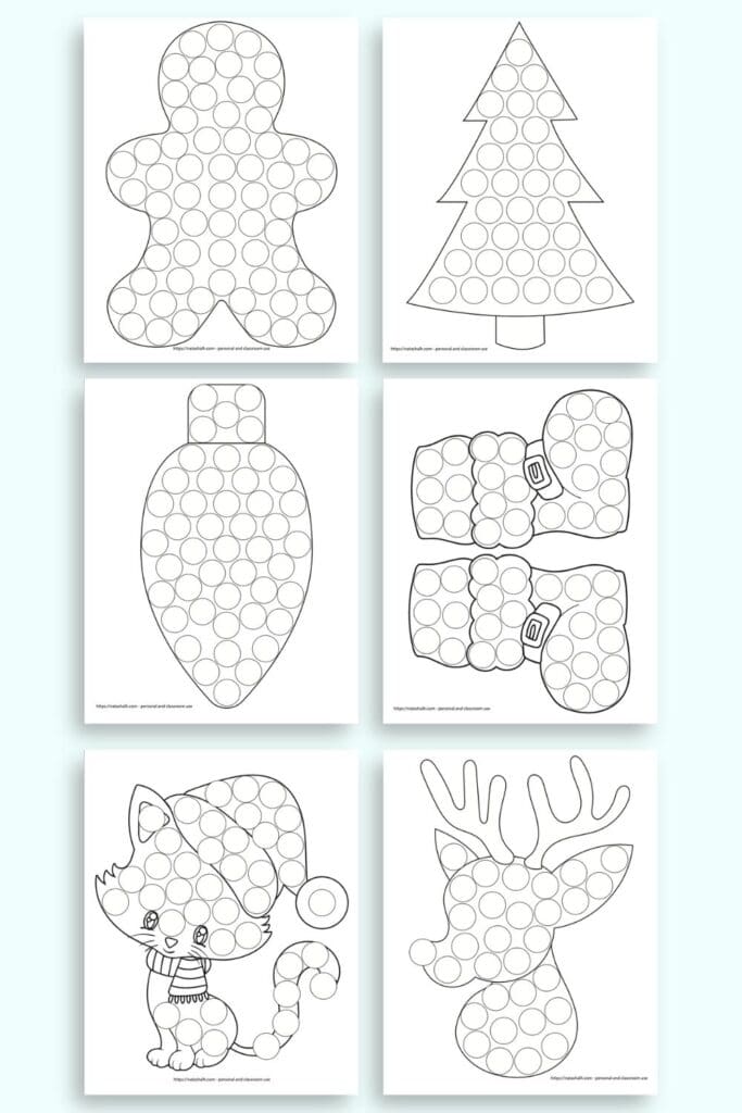 Christmas Dot Markers Coloring Book: Easy & Simply Big Dot- Large