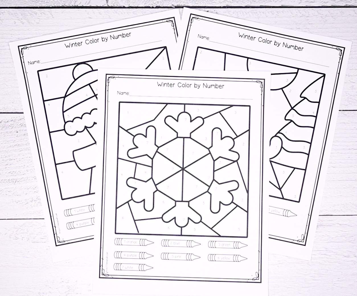 Winter Color By Number Coloring Pages 2025 