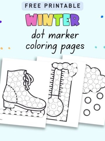 Free Printable Winter Do a Dot Marker Pages - The Artisan Life