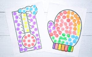 Free Winter Dot Painting Printables - The Artisan Life