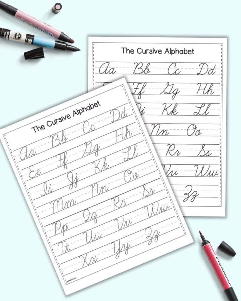 Free Cursive Alphabet Printable - The Artisan Life